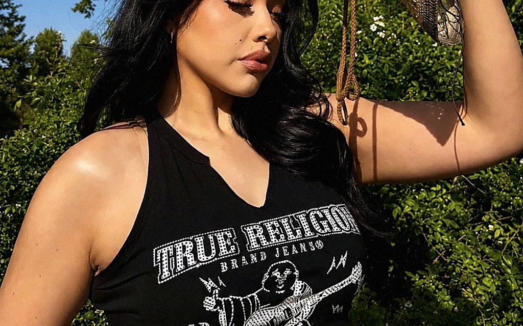 Creator in a True Religion graphic tank top